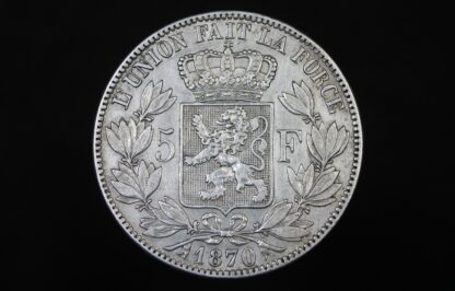 Belgien 5 Francs 1870 – Bild 2
